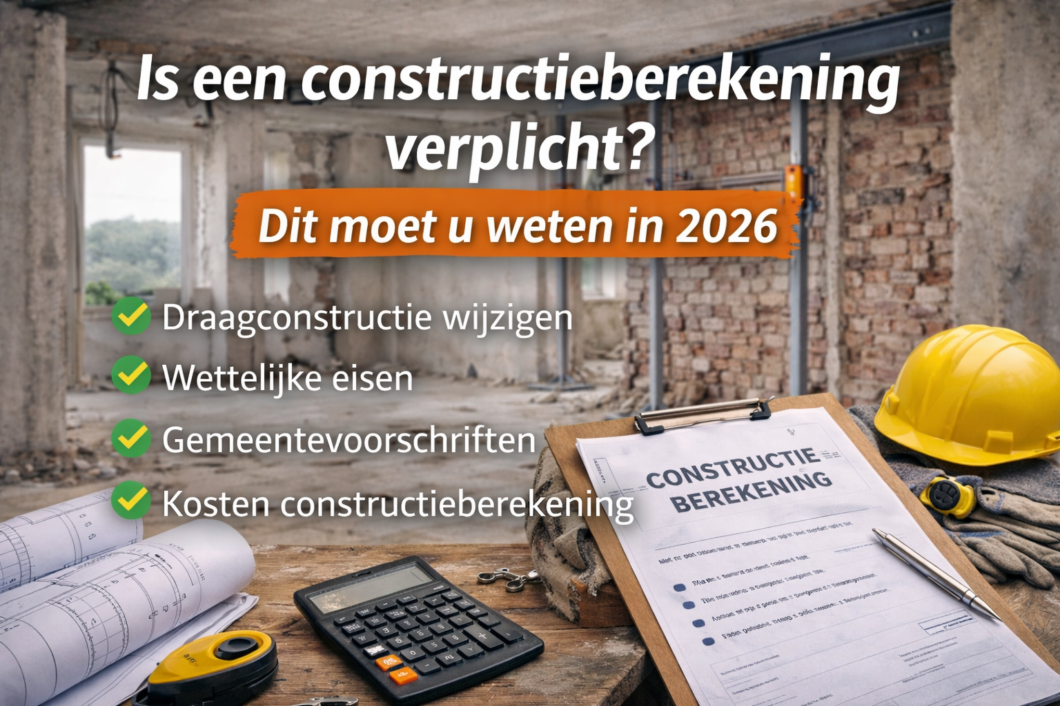 Is een constructieberekening verplicht